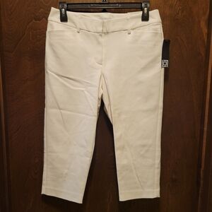 Liz Claiborne White Emma Crop Pants NWT